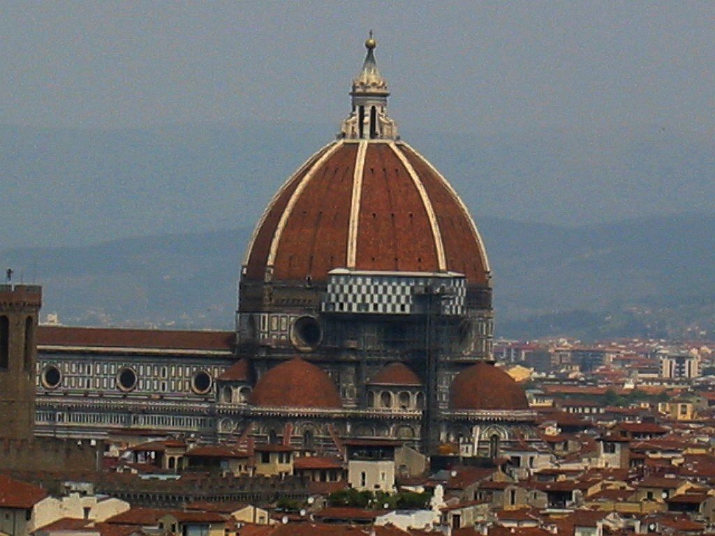 Brunelleschi's dome
          dominates the Florence skyline