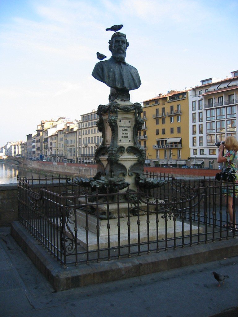 Bust of Benevenuto Cellini on the Ponte Vecchio