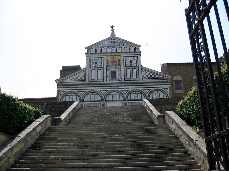 The stairs leading from Viale Galileo Gallilei to San Miniato