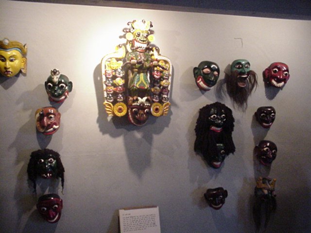 Museum displaying the different types of masks