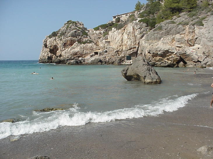 The beach at Cala de Deia